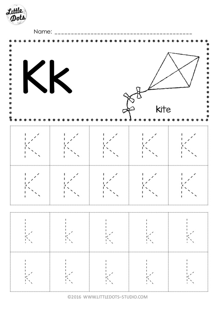 Letter K Free Printable Worksheets