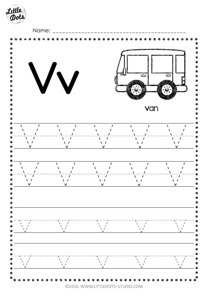 Letter V Free Printables