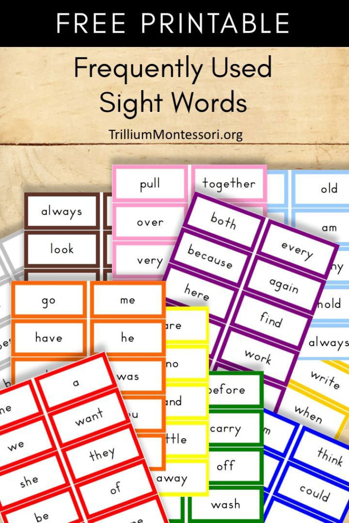 Free Montessori Printable Puzzle Words Trillium