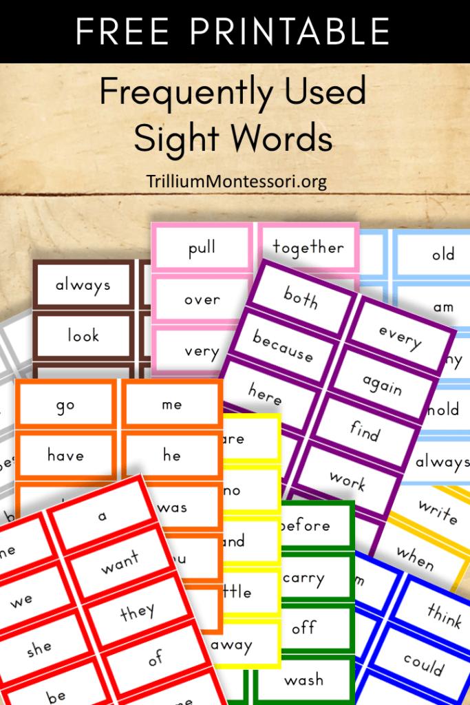 Free Montessori Printable Puzzle Words Trillium Montessori