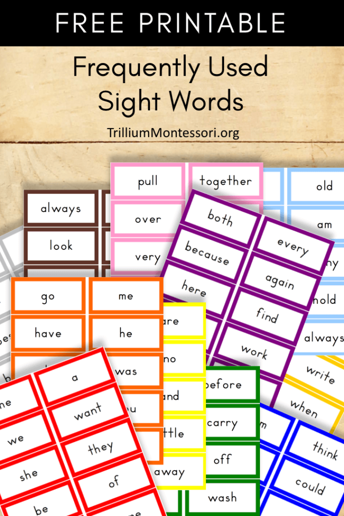 Free Printable Sight Words