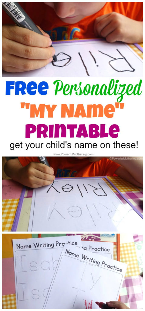 FREE Name Tracing Worksheet Printable Font Choices