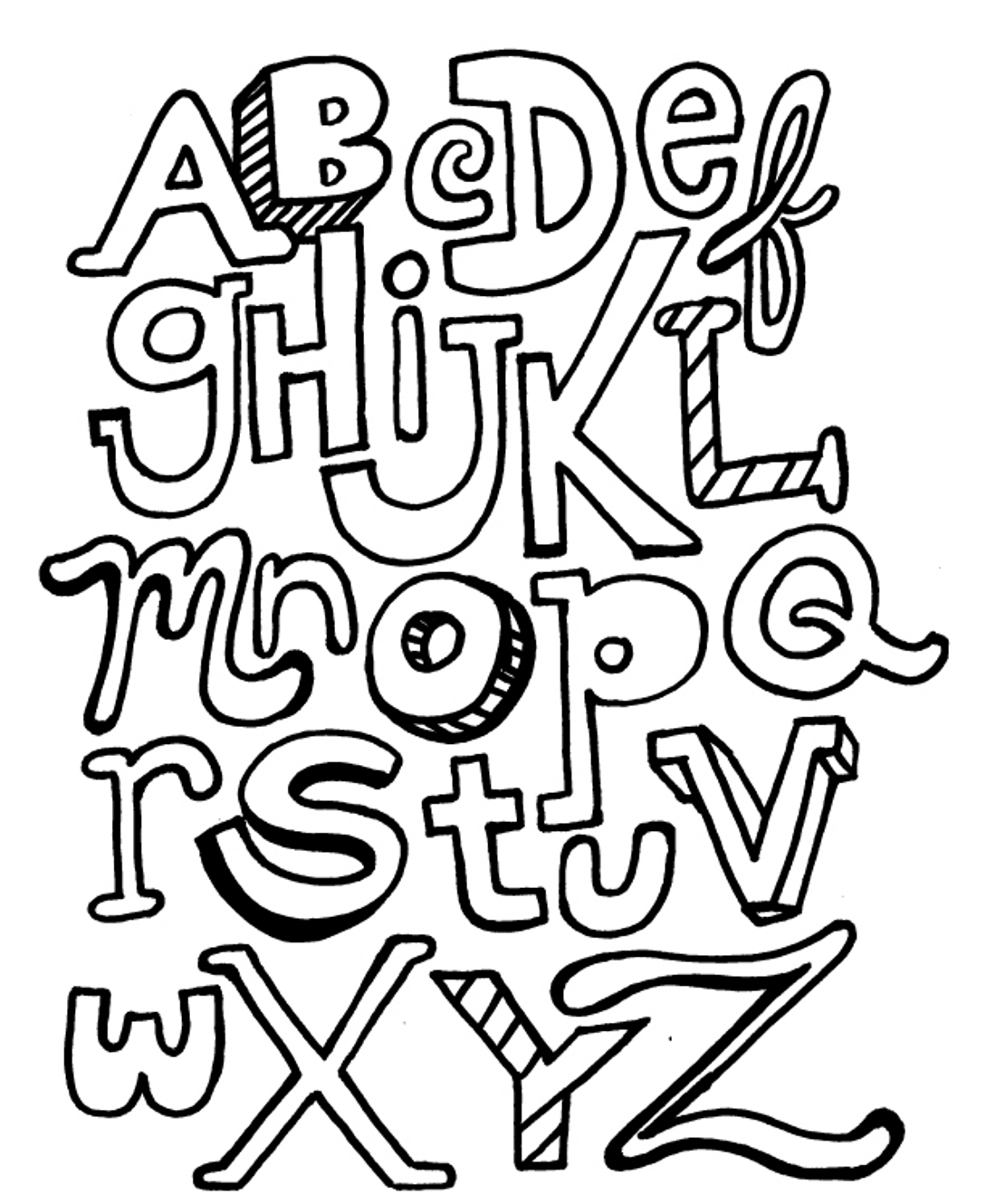 Alphabet Coloring Pages