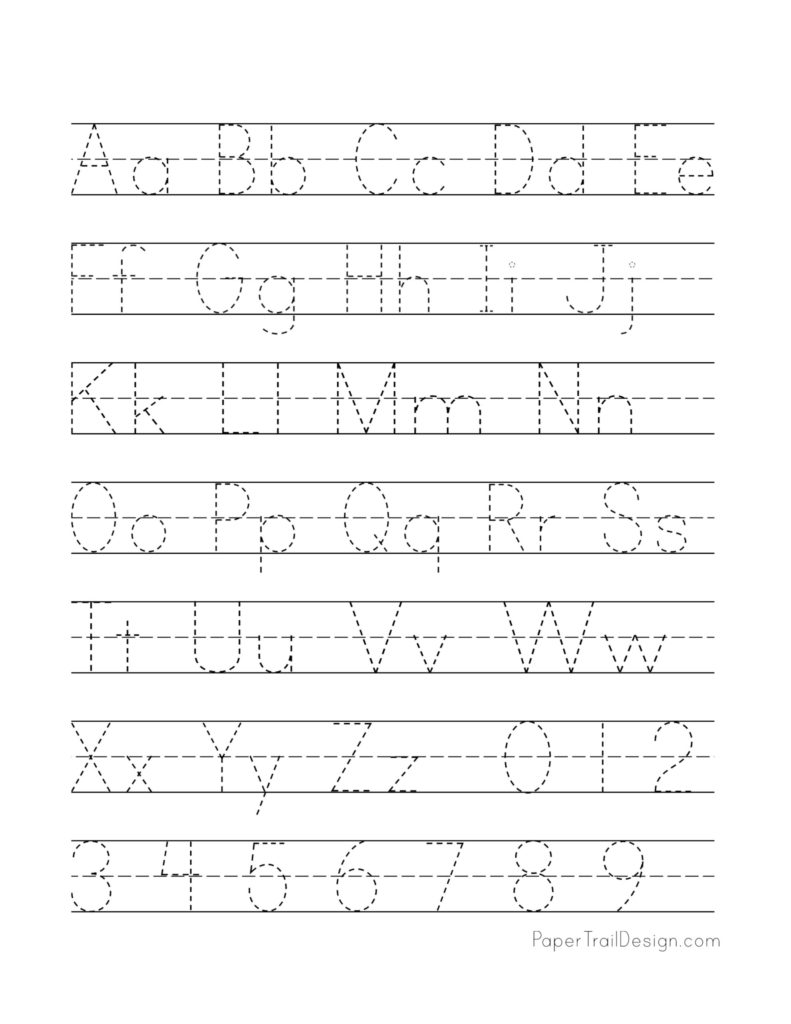 Free Printable Alphabet Handwriting Practice Sheets