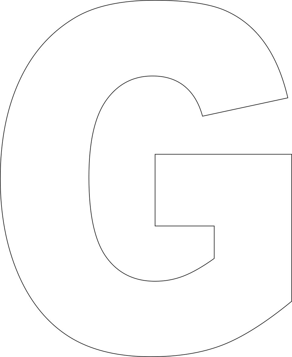 Letter G Template Free Printable