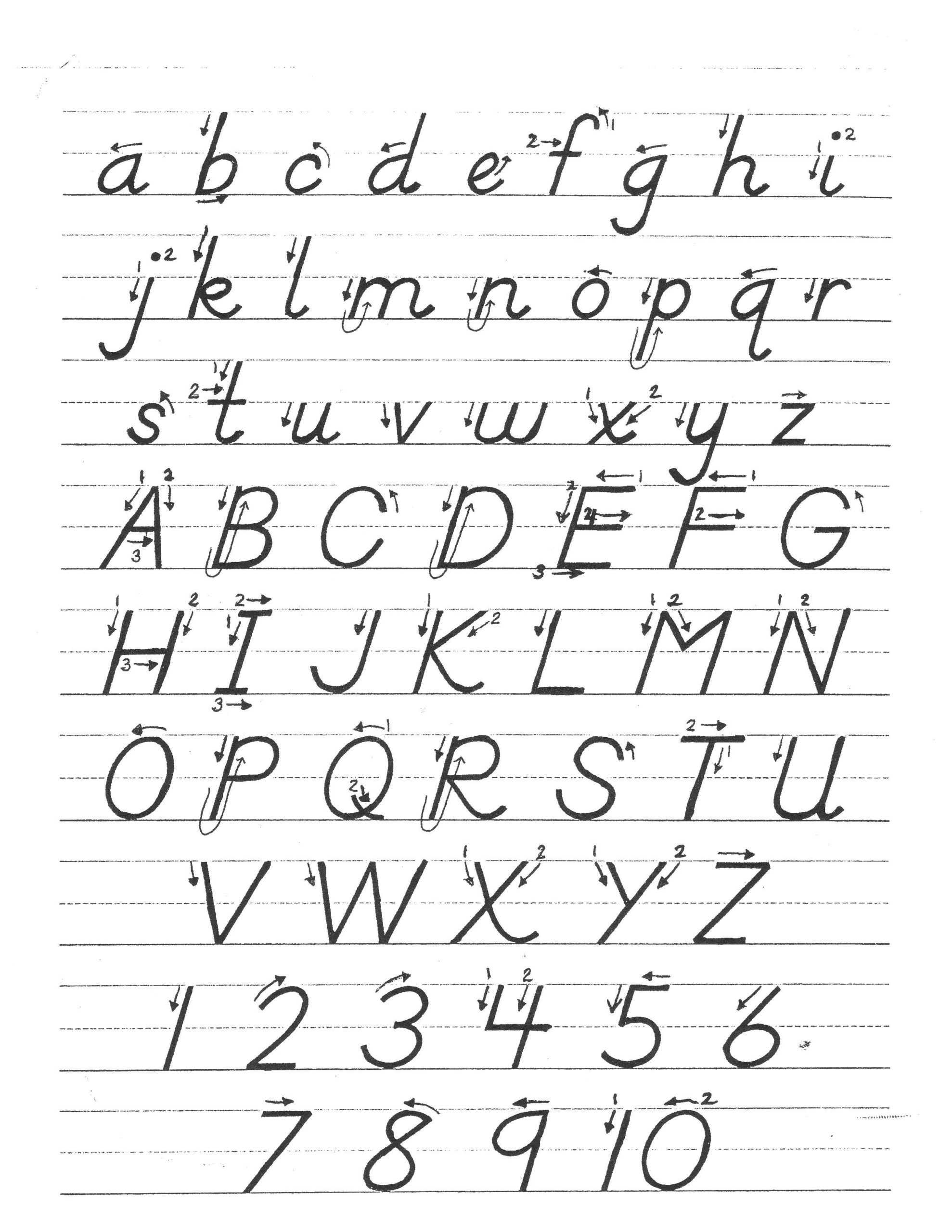 Free Printable D'nealian Handwriting Worksheets