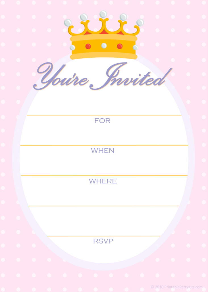 FREE Printable Golden Unicorn Birthday Invitation Template