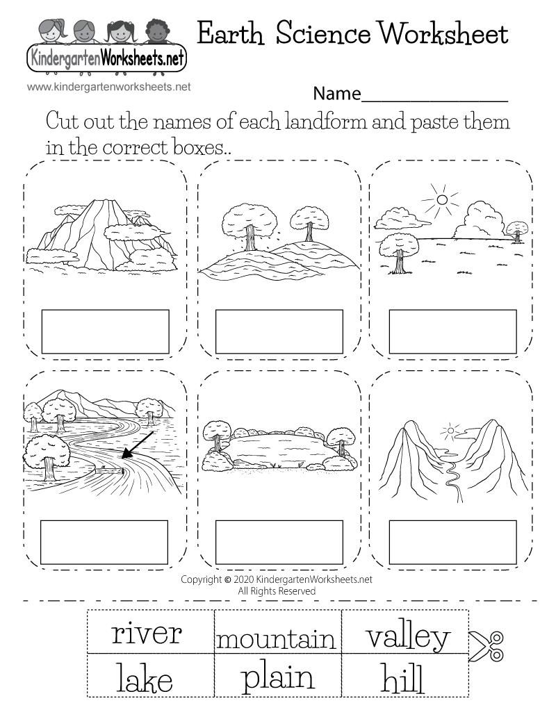 Kindergarten Science Worksheets