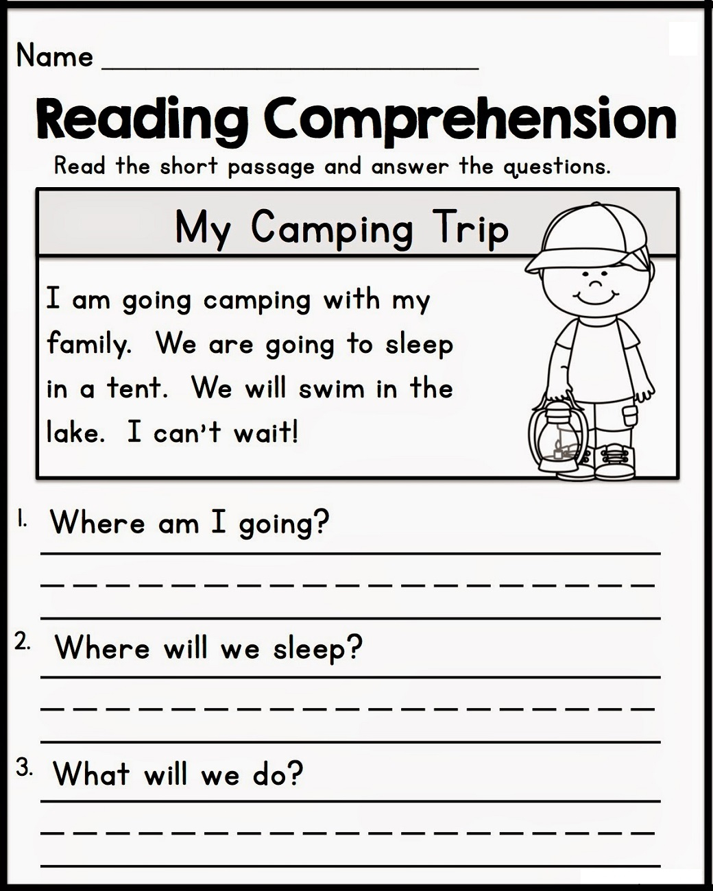 Free Comprehension Worksheets