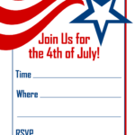 Free Printable Party Invitations Red White And Blue 4th