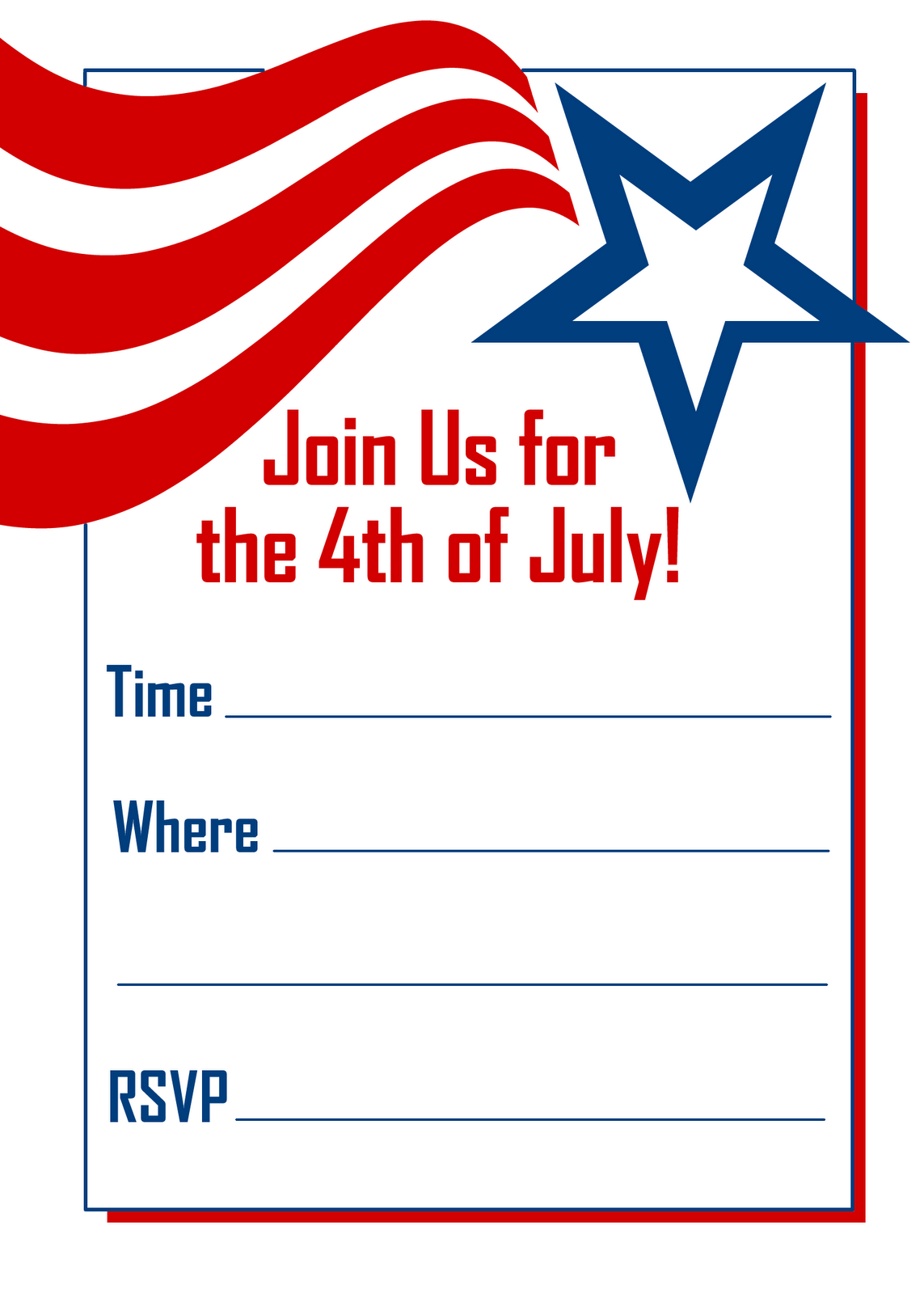 Free Printable 4th Of July Invitations