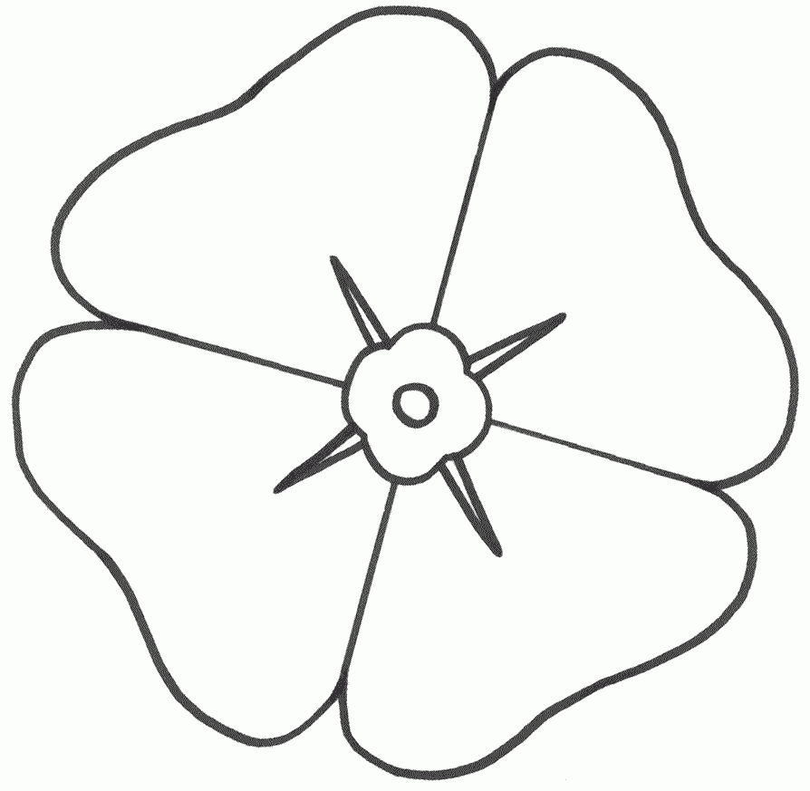 Large Printable Poppy Template