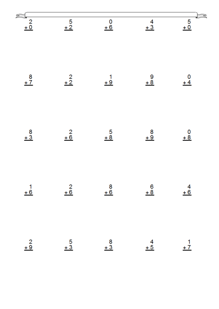 Free Printable Simple Addition Worksheet Preschool Crafts