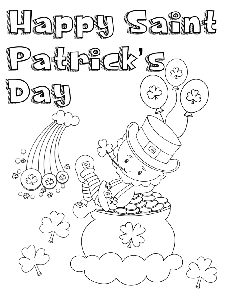 Free Printable St Patrick S Day Coloring Pages 4 Designs