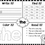 Free Printable Tracing Sight Words Worksheet Name