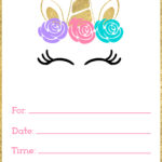 Free Printable Unicorn Invitations Template Paper Trail