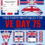 Free Printable VE Day Decorations Stay Home Party May