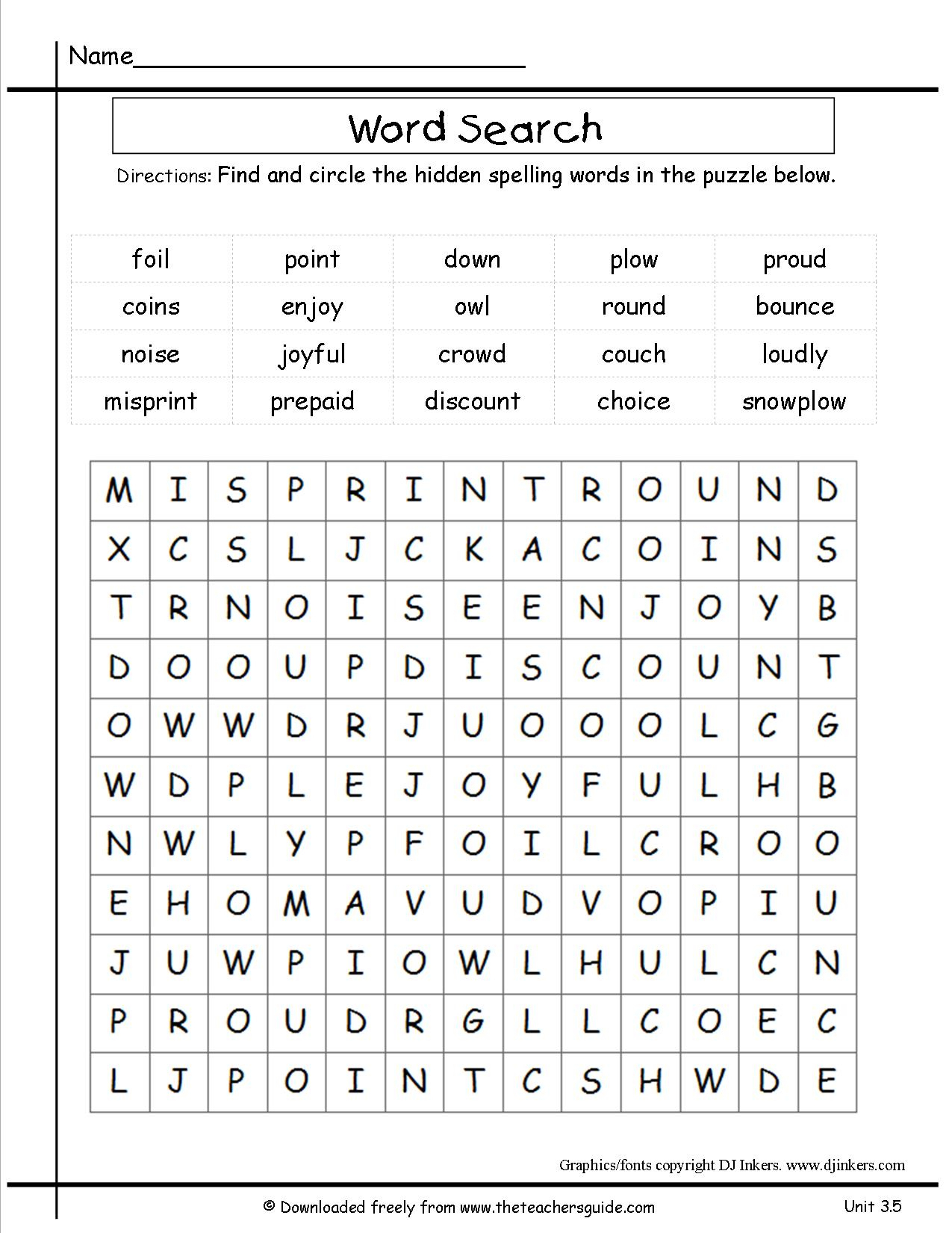 Grade 3 Free Printable Worksheets