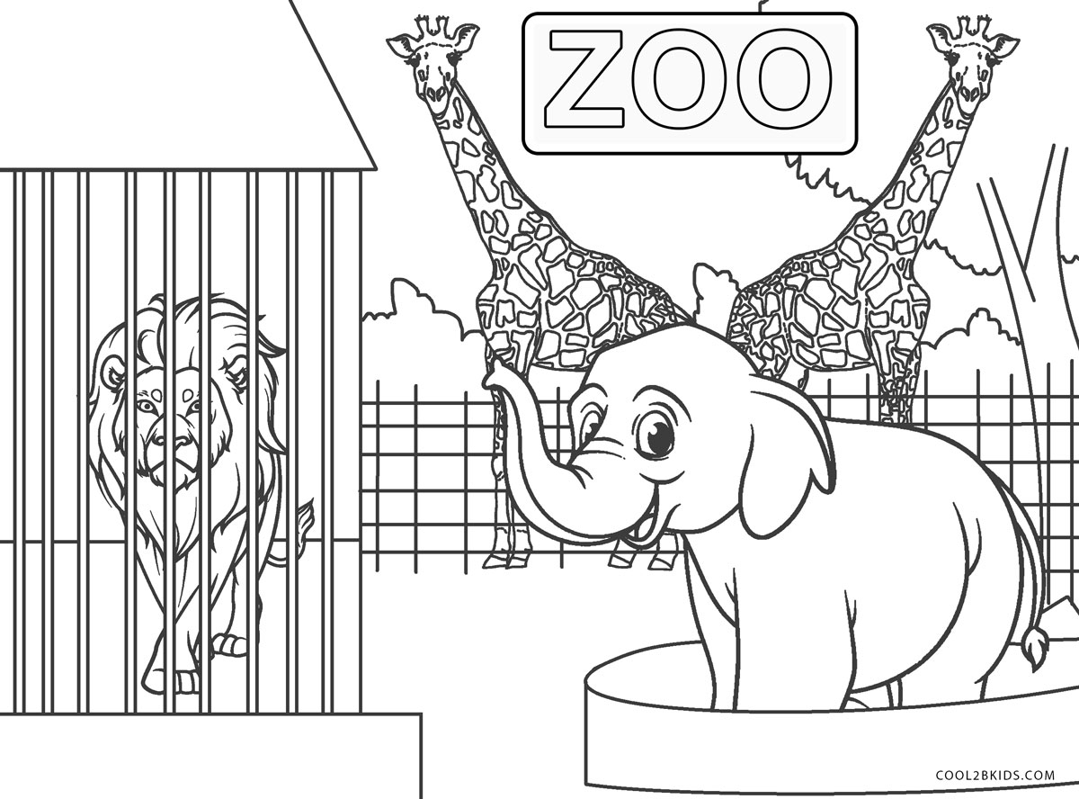 Free Printable Zoo Coloring Pages