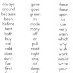 Free Printables 2nd Grade Dolch Sight Words 2nd Grade