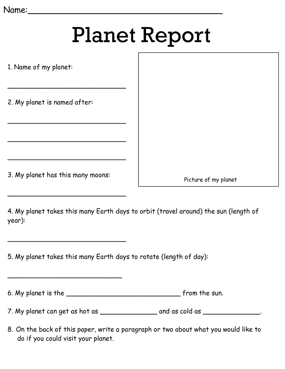 Free Science Worksheets