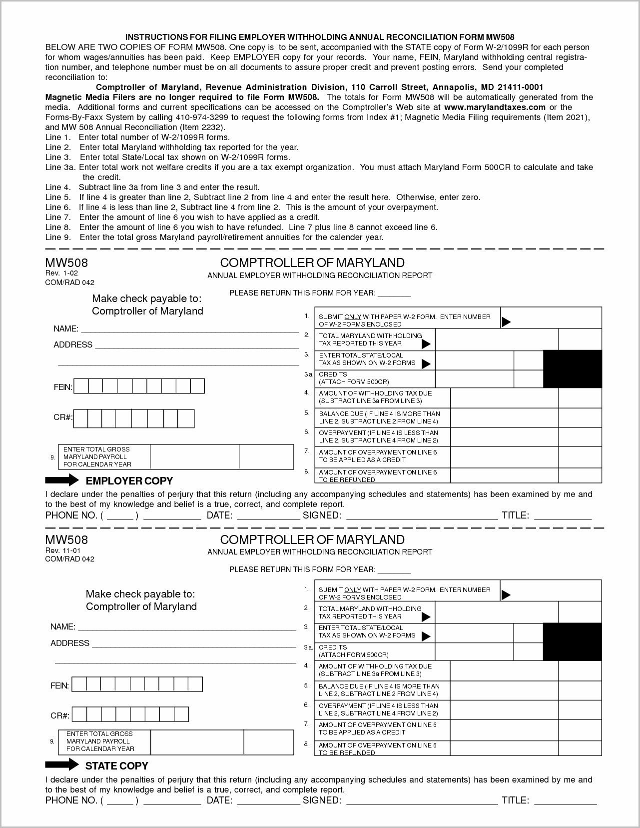 W-2 Free Printable