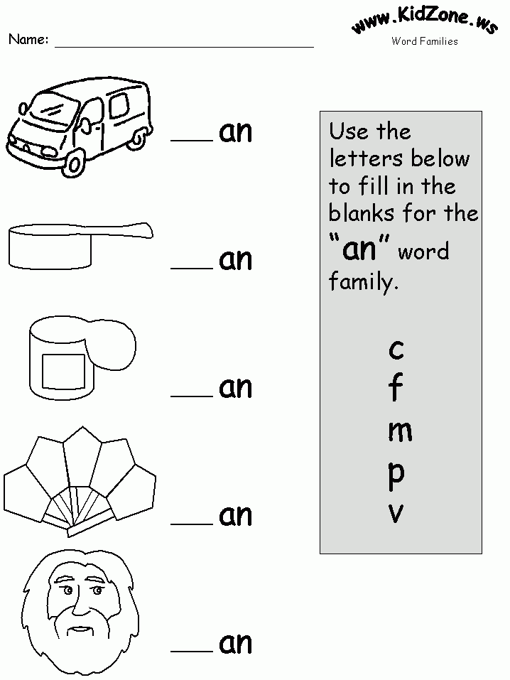 Free Printable Phonics Worksheets