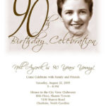 Get FREE Template Free Printable 90th Birthday Invitations