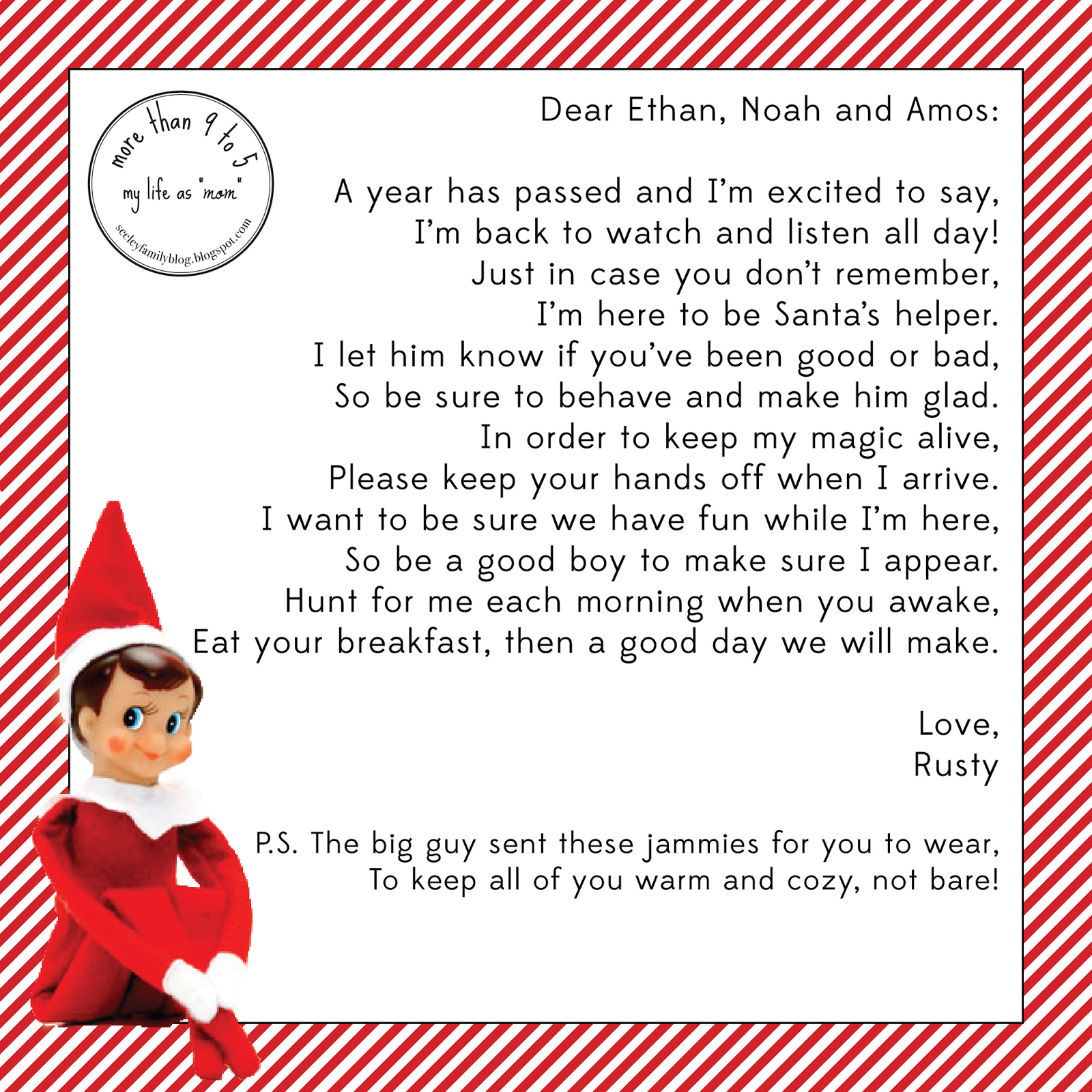 Elf Letter Template