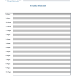 Hourly Planner Online Fill Online Printable Fillable