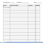 Inventory Spreadsheet Free Printable Inventory Sheets