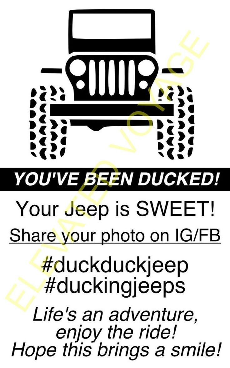 Free Printable Jeep Duck Tags