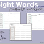 Just Sweet And Simple Preschool Practice Sight Word