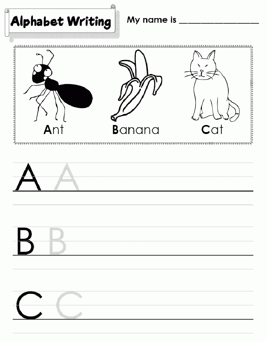 Abc Worksheets For Kindergarten