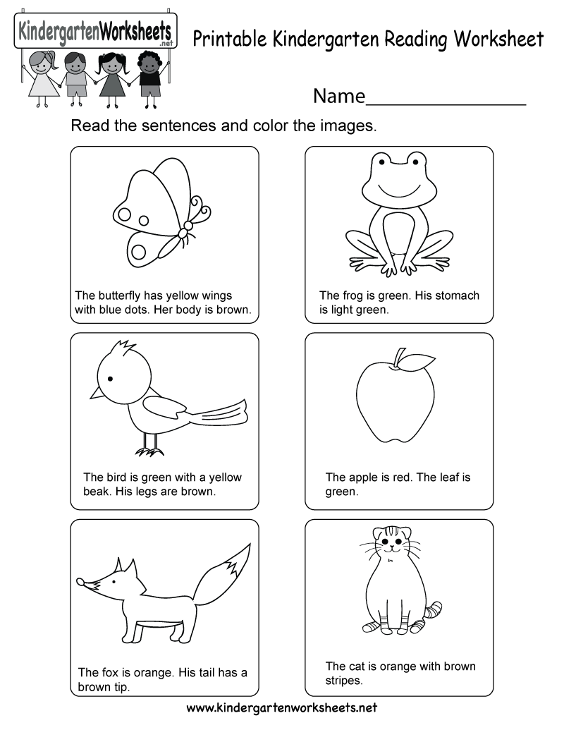 Preschool English Worksheets