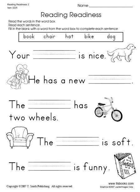 Kindergarten Reading Printable Worksheets