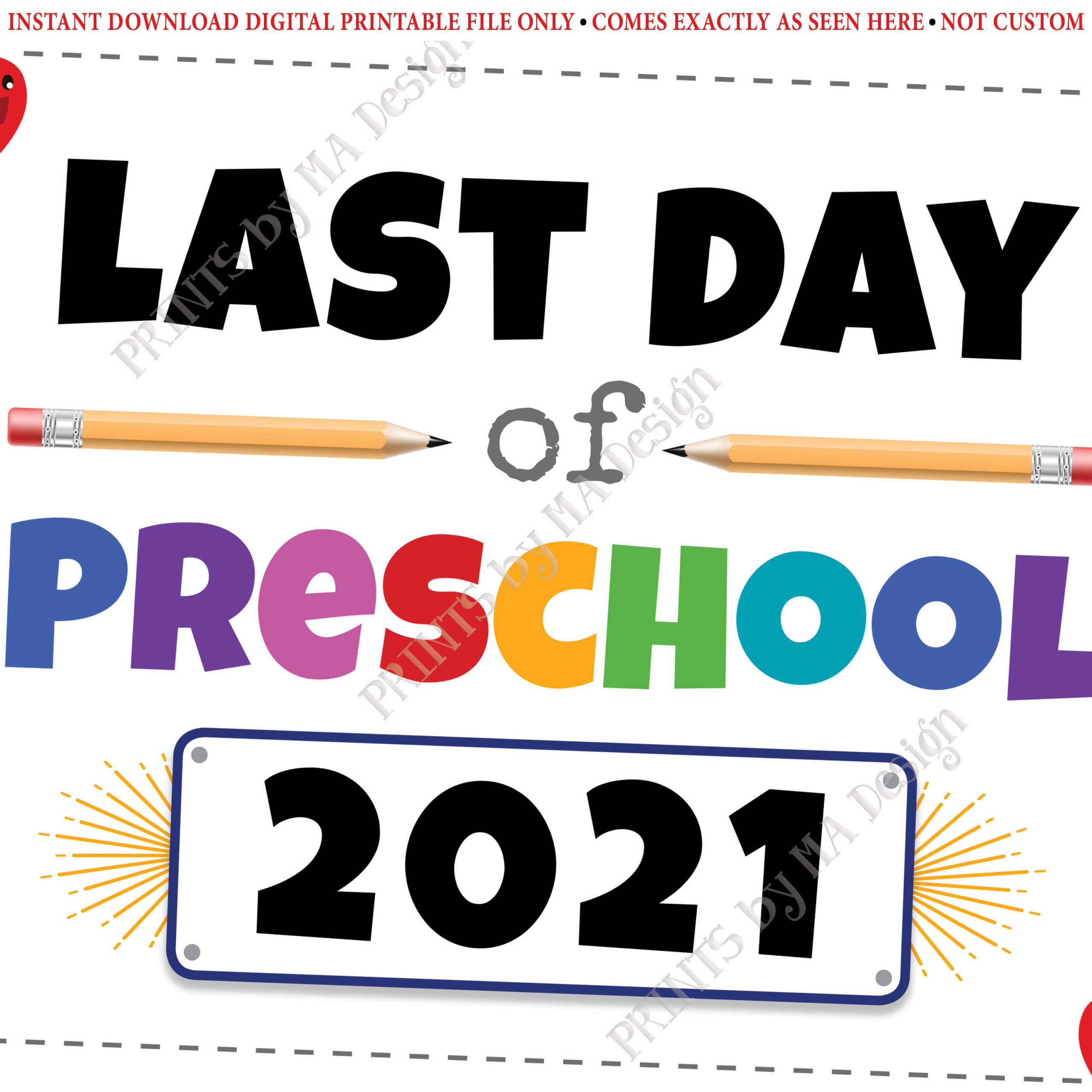 Free Printable Last Day Of School 2021