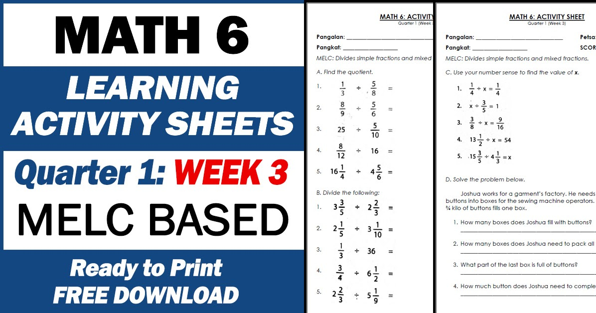 Learning Activity Sheets For Grade 5