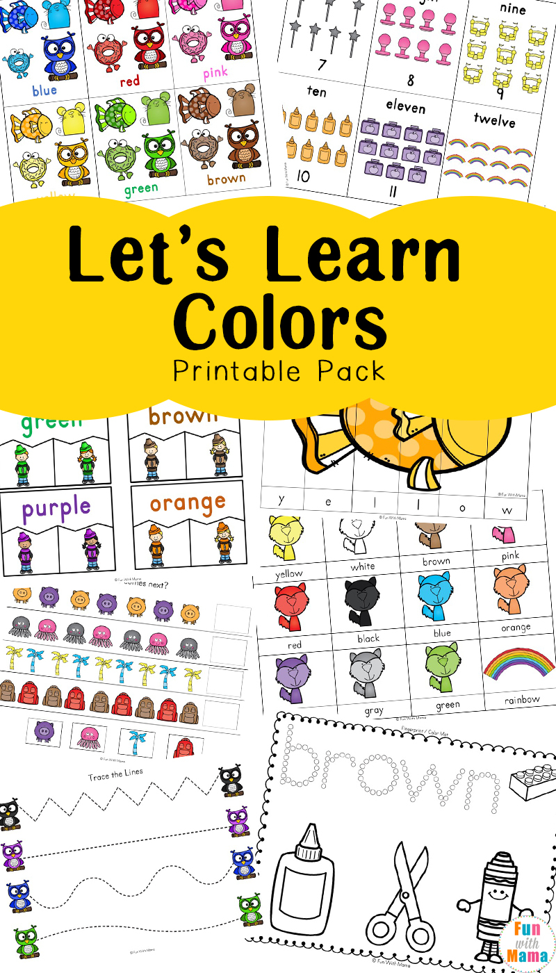 Learning Colors Worksheets | Printable Crossword Puzzles, Bingo Cards