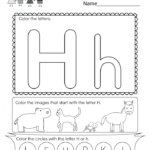 Learning The Letter H Worksheets 99Worksheets