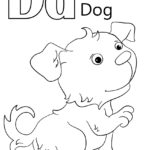 Letter D Is For Dog Coloring Page Free Printable