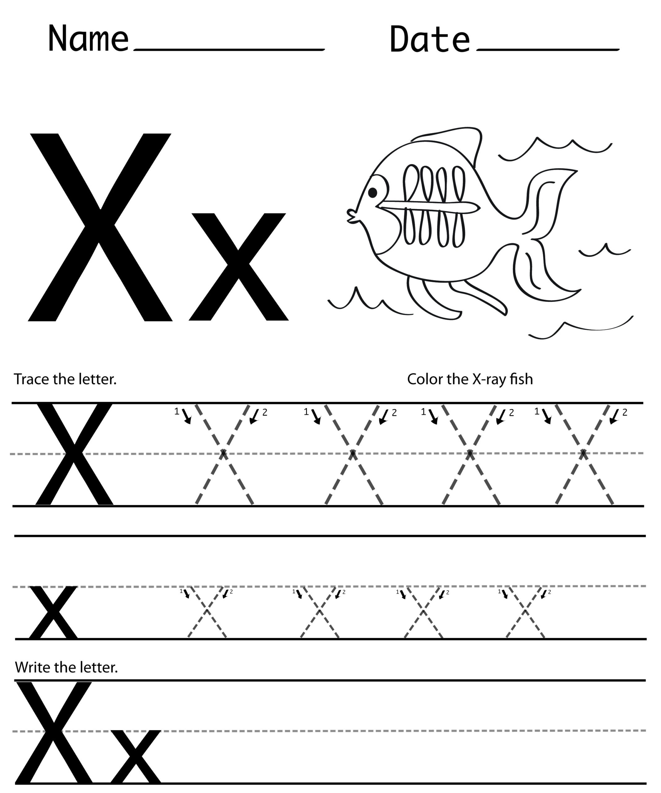 Letter X Free Printables