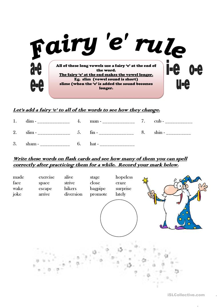 Long E Free Printable Worksheets