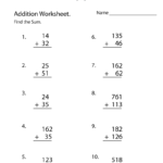 Math Addition Worksheet Free Printable Educational Worksheet