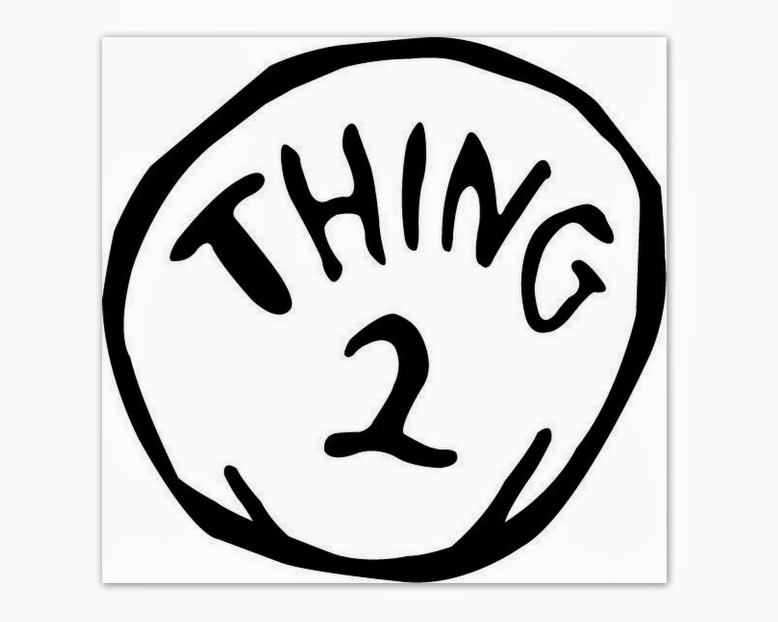 Thing 2 Free Printable