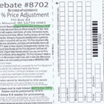 Menards 11 Price Adjustment Rebate 8702 Purchases 10
