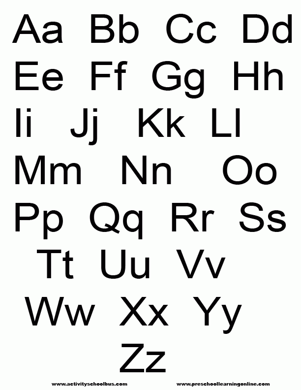 Free Printable Alphabet Letters