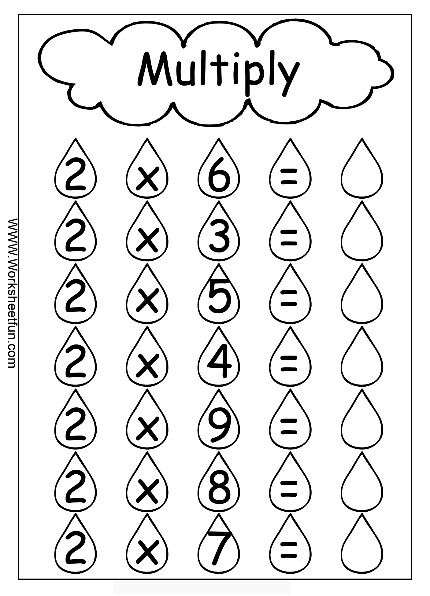 Free Printable Multiplication Worksheets