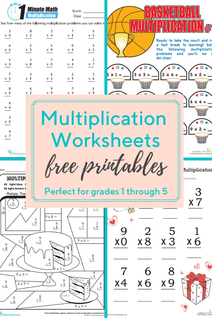 Free Multiplication Worksheets