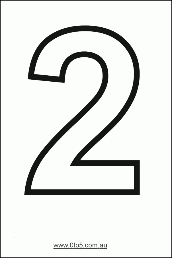 Number 2 Free Printable